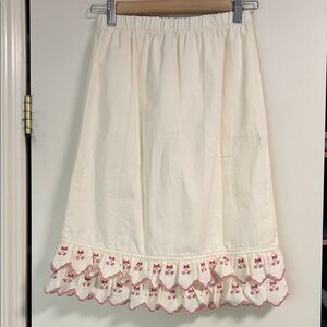 Bebe Organic kids Cream Skirt with tiers size 8